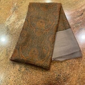 NEW! Natural Brand Kashmiri 100% Wool Paisley Double Sided Wrap, Scarf, Shawl